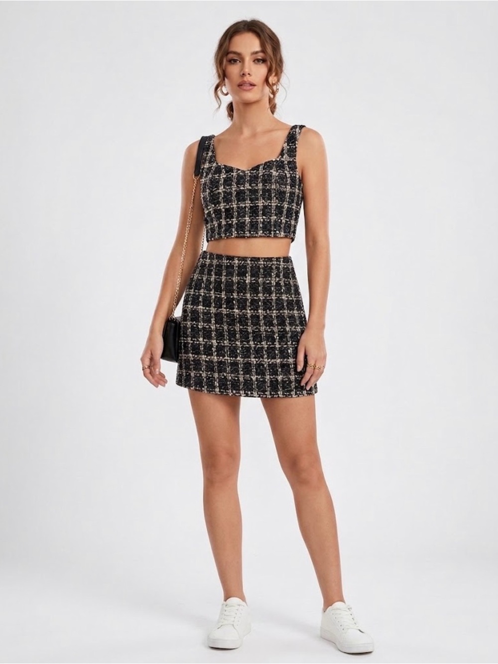 Abercrombie & Fitch Two Piece Tweed Set Women’s XS Skirt & XXS Top Clueless Vibe